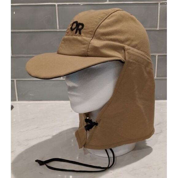 OUTDOOR RESEARCH Tan Adjustable Flap Lightweight Hat Unisex Size Small - Picture 1 of 10